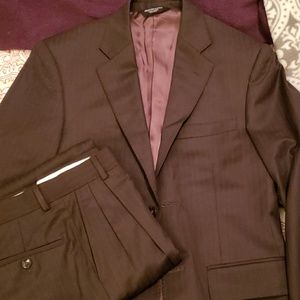 35s Pronto Uomo brown pinstripe 2pc suit